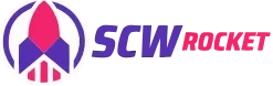 Logo de l'agence SCW Rocket, représentant une fusée qui décolle.